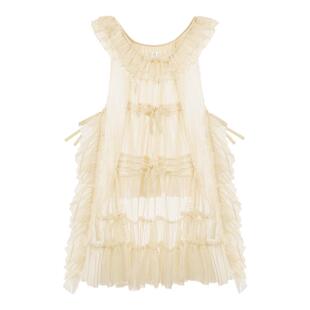 来信与诗·拂露｜WP原创副牌 5色宽松点纱曲牙罩裙轻盈透气lo百搭