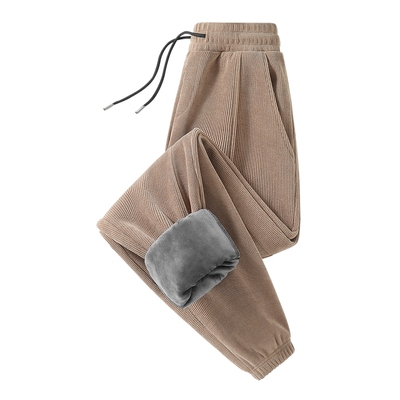 班尼路加绒卫裤男款冬季雪尼尔