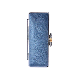 印章盒方章带印泥收纳盒大出国日本留学皮质印章盒子收纳方便携式