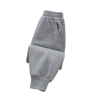 女童裤子加绒加厚秋冬休闲一体绒运动裤儿童洋气百搭纯棉女孩卫裤