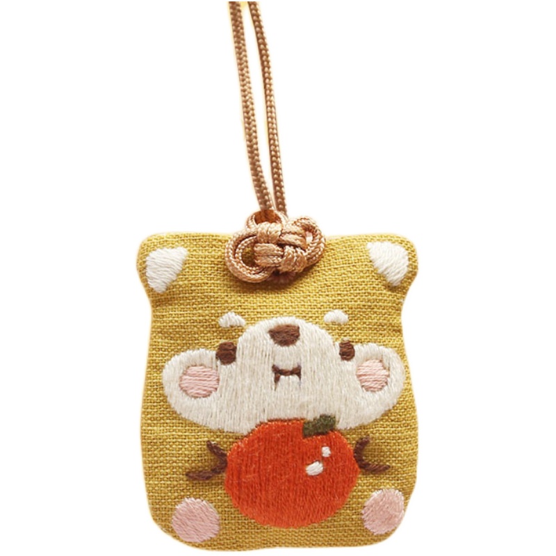 哈尼平安符手工刺绣diy材料包小动物国风自绣护身福送男友礼物