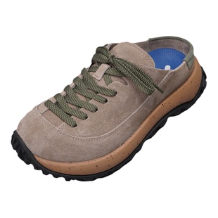 CROOKED CARD 秋冬联名款厚底勃肯鞋 一脚蹬懒人鞋日系复古休闲鞋