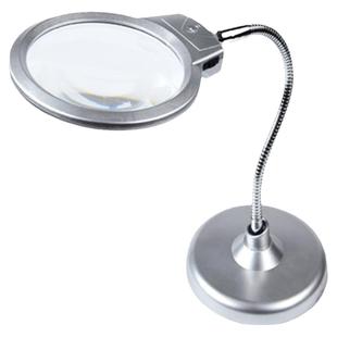 拜斯特台式燕窝挑毛专用放大镜10倍高清带灯老人阅读led台灯