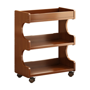 书架置物架落地多层带轮可移动客厅卧室宿舍儿童书柜小推车收纳架