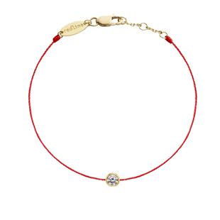 【自营】Redline巴黎红绳钻石黄金女士手链手饰本命年红手绳首饰