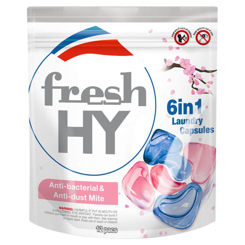 【超级立减】菁华freshHY清可新6合1除菌螨樱花持久留香洗衣凝珠