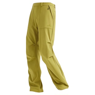 拓路者防泼伞兵裤加绒软壳裤女款2025年秋冬新款加厚褶皱宽松长裤