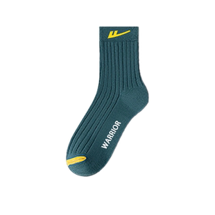 回力100%正品抗菌防臭袜子男士纯色新疆棉春秋季运动中筒袜抗起球