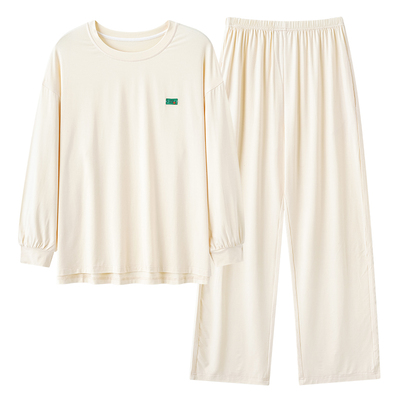 莫代尔睡衣女春秋长袖2024新款