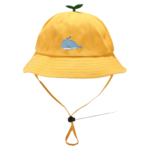 幼儿园儿童帽纯棉渔夫帽印字定制帽子防晒太阳帽小学生小黄帽订做