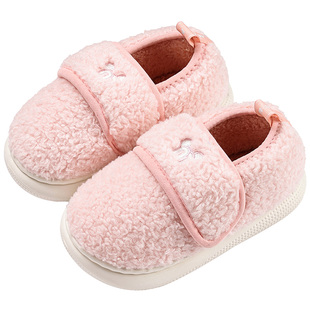 儿童棉拖鞋包跟冬季2025新款女童家居鞋室内毛毛加绒保暖女孩棉鞋