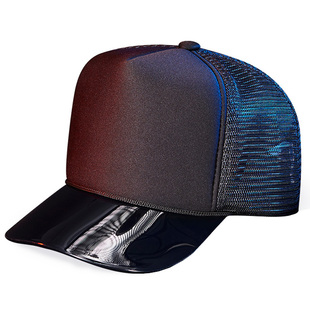 帽子男韩版潮春夏季女高顶货车帽青年棒球帽网帽潮牌硬顶透明帽檐