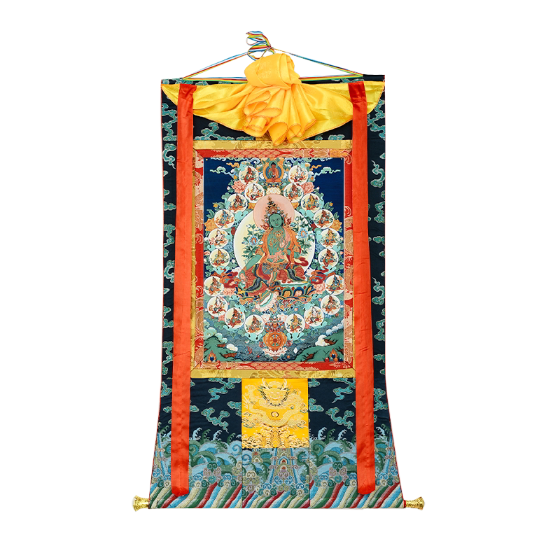 玄关装饰画矿物颜料唐卡挂画