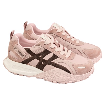 fed运动休闲鞋秋季新款女鞋粉色德训鞋厚底阿甘鞋女S0903-ZCB387