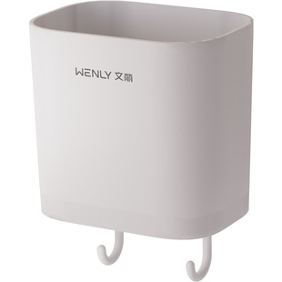 梳子收纳筒卫生间置物架壁挂式墙上牙刷牙膏盒神器放头梳的免打孔