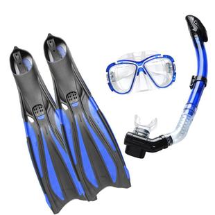 新款潜水镜全干式呼吸管长脚蹼套脚鸭蹼游泳训练浮潜三宝蛙鞋装备