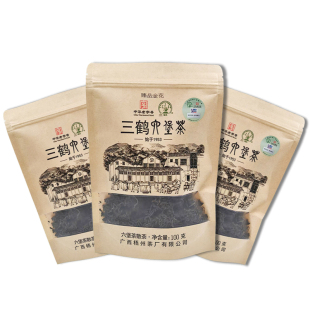三鹤六堡茶试饮小袋装100g品鉴散茶特级广西特产梧州茶厂黑茶
