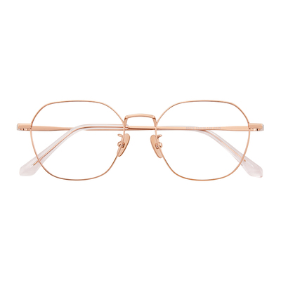 超轻纯钛金丝全框女款潮流眼镜架