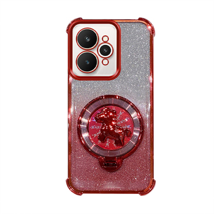 真我15手机壳新年款马上有钱气囊防摔全包软壳适用Realme15T高级感奢华创意旋转陀螺支架简约时尚超薄保护套