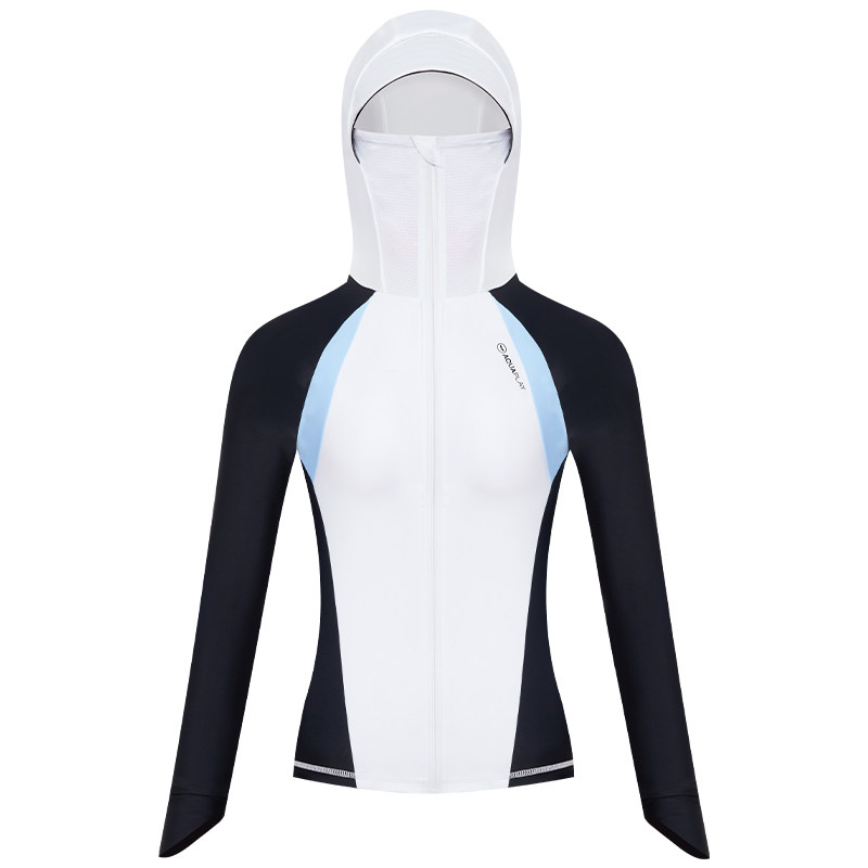 AquaPlay安泊来长袖分体泳衣女连帽防晒速干游泳衣水母衣潜水服