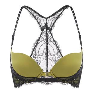 兰卡文美背前系扣文胸聚拢性感内衣女3/4模杯盛夏流光LC11UJ1