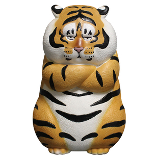 现货胖虎不二马盲盒胖且生气手办玩具摆件公仔动物盲盒空想造物