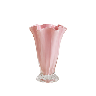 法式糖果色花瓶摆件客厅可爱高级感网红玻璃花器餐桌插花艺术装饰