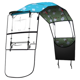 电动车遮雨棚新款可折叠收缩快拆电瓶车遮阳伞挡风遮雨伸缩防雨棚