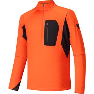 安踏冠军户外系列AGX高海拔徒步OCTA长袖T恤保暖薄绒T恤152540411