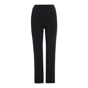 乔万尼2025秋新品微喇裤黑色气质长裤开叉设计气质高级感ET3F622