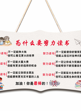 创意儿童励志学习标语好习惯挂件