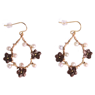 小众耳环高级感珍珠吊坠