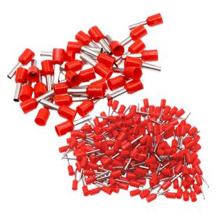 管型端子E0508 VE1008 E1508针型端子管型预绝缘插针端子压线耳