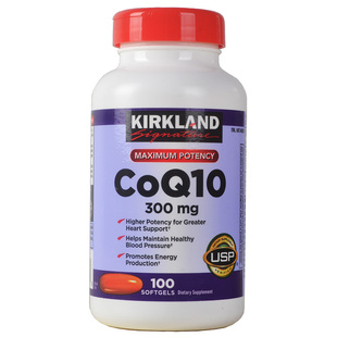 现货美国Kirkland CoQ10 高浓度辅酶Q10 300mg 100粒进口正品
