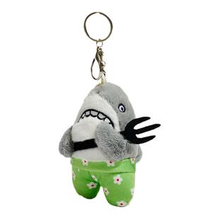 KEVINMINLER原创丑东西搞怪挂件鲨鱼谐音梗公仔书包包挂件钥匙扣