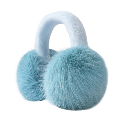 杨超越同款蓝色毛绒耳罩2025新款冬季氛围感保暖防寒护耳耳包耳套