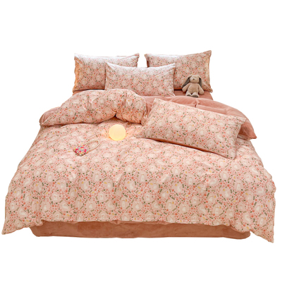 冬季A全棉纯棉B牛奶珊瑚绒被套