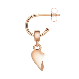 DW耳饰女款 CHARM密语系列C型耳环 玫瑰金心型吊坠耳钉