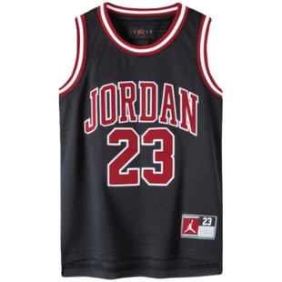 AIR JORDAN耐克童装24夏季中大童透气网孔背心男童经典运动篮球服