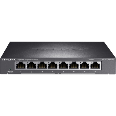 普联TP-LINK TL-SG2008MP 8口全千兆网管型PoE交换机 云管理企业级供电器交换器 端口监控汇聚VLAN隔离