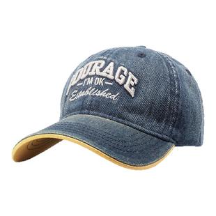 儿童牛仔棒球帽男童美式复古帅气潮酷字母刺绣遮阳百搭女童鸭舌帽