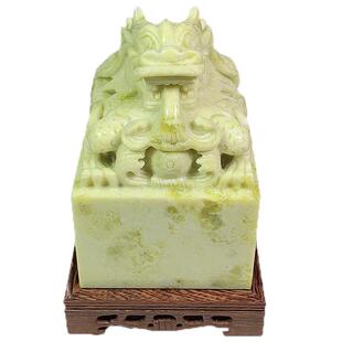 涵韵珠宝天然玉石蓝田玉摆件龙章工艺品装修工艺品礼品一物一证