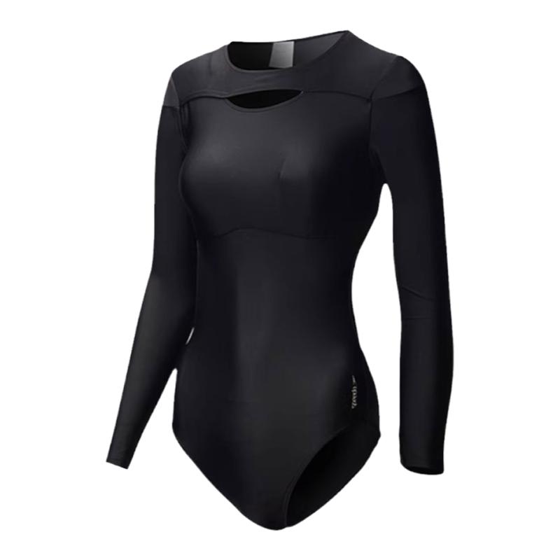 Speedo速比涛全新生巧系列女子泳衣长袖防晒露背度假温泉泡澡服