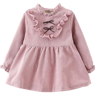 女童连衣裙秋冬长袖裙子婴儿韩版女宝宝公主裙1-2-3-4岁0洋气加绒