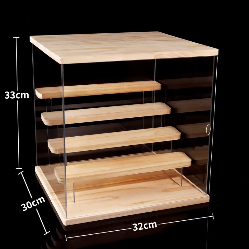 泡泡玛特亚克力展示盒透明手办盲盒展示架收纳模型盒子popmart