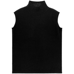 【匠心工艺】典雅贴身软糯舒适纯山羊绒女式半高领背心