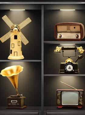 复古电视柜酒柜装饰品摆件家居饰品软装客厅玄关柜子书柜架小摆设