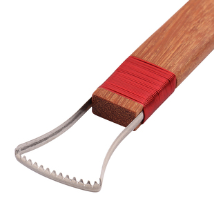 带齿红木刮刀精雕油泥泥雕刮刀雕塑工具修坯刀雕刻工具木塑泥塑刀