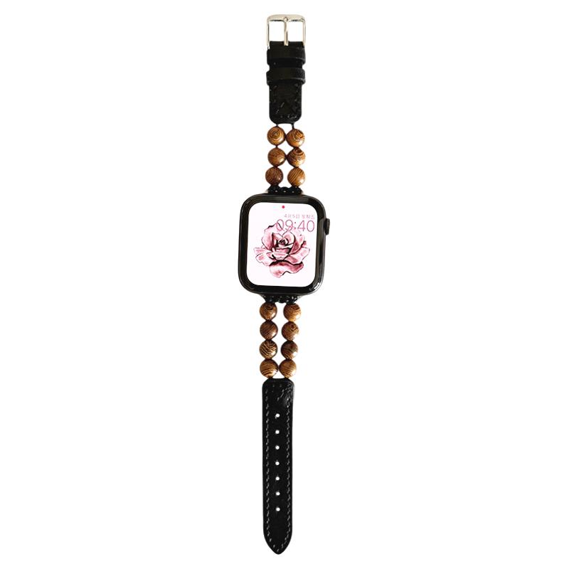 民族风真皮木珠串珠小蛮腰适用GT4华为手表GT3表带watch4pro小米9