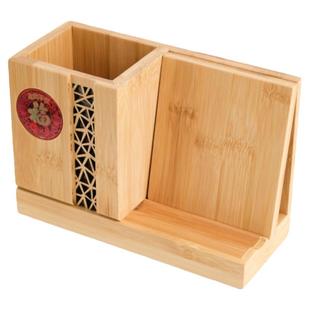 轻奢高级感多功能笔筒实木无线充电笔桶办公室桌面摆件收纳盒定制